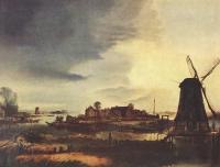 Neer, Aert van der - Landscape with Windmill